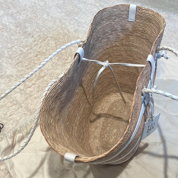 Large Altuzzara Watermill Tote - Natural White - Picture 6 of 6